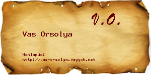 Vas Orsolya névjegykártya